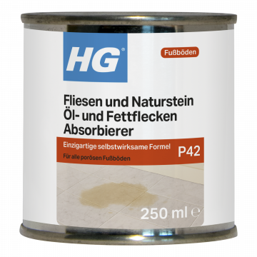 HG Fliesen und Naturstein Öl- und Fettflecken Absorbierer, 250 ml